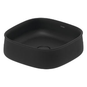 DURAVIT 2373421379 237342 Zencha Vessel Sink, Square Shape, 16-1/2 in W x 16-1/2 in L, Ground Mounting, Anthracite