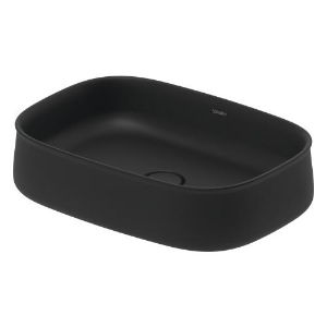 DURAVIT 2373551379 237355 Zencha Vessel Sink, Square Shape, 21-5/8 in W x 15-3/8 in L, Ground Mounting, Anthracite