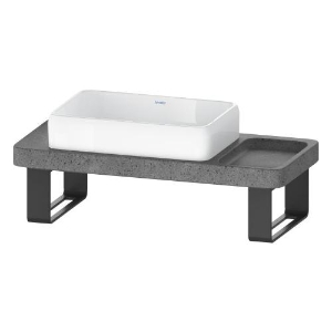 DURAVIT D4800600 D4800 Qatego Sink, Rectangular Shape, 15.75 in H x 39.375 in W x 17.75 in L, Wall Mounting, Lavica Stone