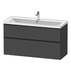 DURAVIT DE43910BD490000 DE4391 D-Neo Vanity Cabinet, 24-5/8 in OAH x 46-5/8 in OAW x 17-3/4 in OAD, Wall Mounting, Graphite Matte