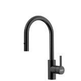 Franke EOS-PR-IBK Eos Neo 14-in Single Handle Pull-Down Prep Kitchen Faucet, Industrial Black