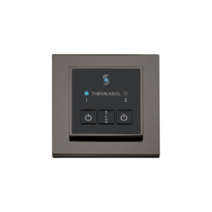 THERMASOL® ESM-BN Easy Start Modern Steam Shower Control Unit, Indication LED Display, Square Panel, Black Nickel