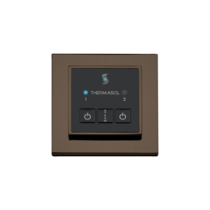 THERMASOL® ESM-ORB Easy Start Modern Steam Shower Control Unit, Indication LED Display, Square Panel, Oil Rubbed Bronze