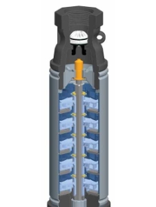 Franklin Electric 95222525 J-Class V Submersible Well Pump, 2 Wires, 8 Stages, 230 V, 1.5 hp Power Rating