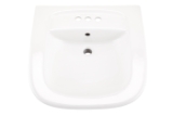 Gerber® G0012474 North Point™ Sink, Rectangular Shape, 4 in Faucet Hole Spacing, 21-1/2 in W x 22 in D x 6-5/8 in H, Wall Hung Mount, Vitreous China, White