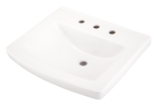 Gerber® G0012519 Burr Ridge™ Pedestal Top Sink, 23-7/8 in W x 8-3/8 in H, Rectangular Sink, 8 in Faucet Hole Spacing, White