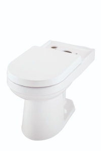 Gerber® G0021186 Wicker Park™ Toilet Bowl With Closed Front Top Cover Toilet Seat, White, Elongated Shape, 2 in Trapway