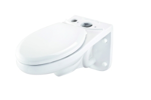 Gerber® G0021970 Maxwell® ErgoHeight™ Back Outlet Toilet Bowl, White, Elongated Shape, 4 in Rough-In, 15-3/4 in H Rim