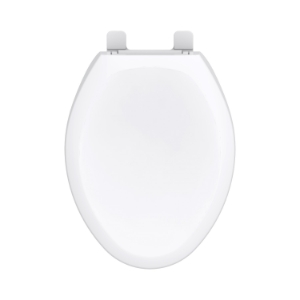 Gerber® G0099213 Toilet Seat with Cover, Elongated Bowl, Closed Front, Polyprolylene, White, Adjustable Hinge