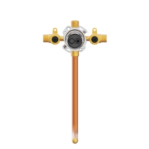 Gerber® Treysta™ G00GS505ST Modern/Contemporary Tub and Shower Rough-In Valve Assembly with Stub-Out and Service Stops, 1/2 in C Inlet x 1/2 in C Outlet, Brass Body, Antique Brass
