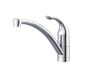 Gerber® G0040010 40-010 Series Viper™ Kitchen Faucet With Deck Plate, 1.75 gpm Flow Rate, 4 in Center, Polished Chrome, 1 Handle