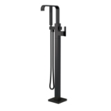 Gerber® D300544BST D300544 Square Freestanding Tub Filler, 1.75 gpm Flow Rate, 1 in Center, Satin Black, 1 Handle, Residential