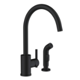 Gerber® D401058BS Parma Single Handle Faucet, 2.2 gpm Flow Rate, Gooseneck Spout, Satin Black, 1 Handle