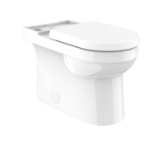 Gerber® G0021196 Toilet Bowls, Wicker Park, White, Elongated Shape, 12 in Rough-In, 18-1/8 in H Rim, 2 in Trapway