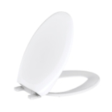 Gerber® G0099213 Toilet Seat with Cover, Elongated Bowl, Closed Front, Polyprolylene, White, Adjustable Hinge