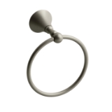 RIOBEL HU7BN Hudson Towel Ring Double Wall Mount, Brushed Nickel