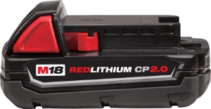 Milwaukee® M18™ REDLITHIUM™ 48-11-1820 Compact Rechargeable Cordless Battery Pack, 2 Ah Lithium-Ion Battery, 18 VDC Charge, For Use With M18™ Cordless Power Tool