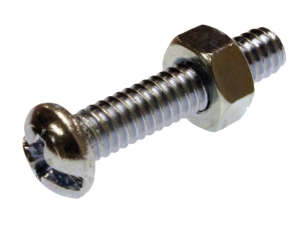 Metallics RSB100 Combination Right Hand Stove Bolt With Hex Nut, 1/4-20, Steel, Zinc Chromate