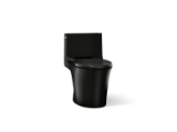 Kohler® 1381-7 1-Piece Toilet, Veil®, Elongated Bowl, 15-3/8 in H Rim, 12 in Rough-In, 0.8, 1.28 gpf Flush Rate, Black