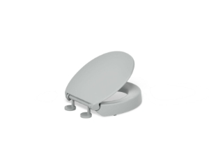 Kohler® 25876-95 Hyten® Elevated Quiet-Close™ Round-Front Toilet Seat, Plastic Ice Grey
