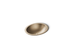 Kohler® 2608-SU-BV Bachata® 20" Oval Drop-In/Undermount Bathroom Sink, No Overflow, Vibrant Brushed Bronze