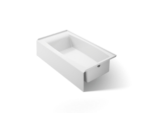 Kohler® 26108-RA-0 Entity® 60 in x 32 in Alcove Bath With Right Drain, White