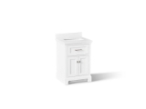 Kohler® 29259-BD1-0 Charlemont™ 24" Bathroom Vanity Cabinet With Sink and Quartz Top, White