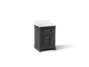 Kohler® 29259-BD1-DWG Charlemont™ 24" Bathroom Vanity Cabinet With Sink and Quartz Top, Ferrous Grey