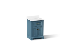 Kohler® 29259-BD1-TDB Charlemont™ 24" Bathroom Vanity Cabinet With Sink and Quartz Top, Tidal Blue