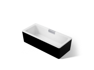 Kohler® 29327-7-0 Volute™ Bathtub, Soaker, 63 in L x 28-5/16 in W, Center Drain, Black