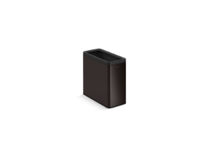 Kohler® 31313-BST Trash Can, 12 L Capacity, 13-7/16 in L, Stainless Steel/Plastic, Black