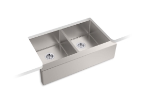 Kohler® 33159-NA Strive Sink with Accessories, Rectangle Shape, 15-11/16 in Left, 15-11/16 in Right L x 17-3/16 in Left, 17-3/16 in Right W Bowl x 9-1/8 in Left, 9-1/8 in Right D Bowl, 9-7/16 in H x 21-1/4 in W x 35-1/2 in L