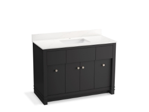 Kohler® 33268-DWG Alouette™ 48 in Bathroom Vanity Cabinet With Sink and Quartz Top, Ferrous Grey