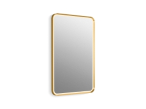 Kohler® 38023-DLM-BGL Essential Ultrabright 22" X 34" Rectangular Lighted Framed Mirror, Moderne Brushed Gold