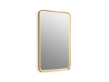 Kohler® 38023-DLM-BGL Essential Ultrabright 22" X 34" Rectangular Lighted Framed Mirror, Moderne Brushed Gold