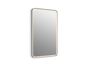 Kohler® 38023-DLM-BNL Essential Ultrabright 22" X 34" Rectangular Lighted Framed Mirror, Brushed Nickel
