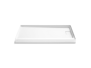 Kohler® 44154-HW1 Stoneridge™ 60" X 36" Alcove Shower Base, Right Drain, Honed White