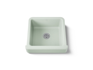 Kohler® 5664-42 Whitehaven® Kitchen Sink, Aspen Green, 23-1/2 in W Bowl x 9 in D Bowl, Enameled Cast Iron