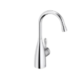 Insinkerator® 45385AJ-ISE Transitional 1010 Showroom Instant Hot Water Faucet, 360 deg Swivel Spout, Arctic Steel
