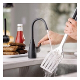Insinkerator® 45385AJ-ISE Transitional 1010 Showroom Instant Hot Water Faucet, 360 deg Swivel Spout, Arctic Steel