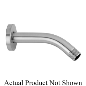 Jaclo® 8031-E15-SN 45 deg Classic/Traditional Showerarm With Contemporary Escutcheon, 6 in L, Brass Arm, 1/2 in NPT x 1/2 in Male IPS