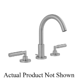 Jaclo® 8880-T459-0.5-SN Uptown Contempo Classic/Traditional Widespread Bathroom Sink Faucet With Round Escutcheon, 0.5 gpm Flow Rate, 5-1/8 in H Spout, Satin Nickel, 2 Handles, Pop-Up Drain