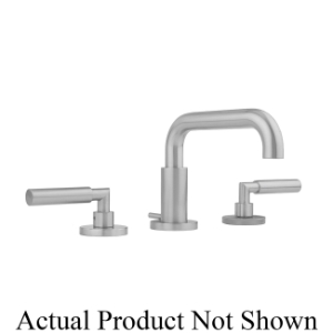 Jaclo® 8882-T459-PCH Downtown Contempo Contemporary/Modern Widespread Bathroom Sink Faucet With Round Escutcheon, 1.5 gpm Flow Rate, 3-1/8 in H Spout, Polished Chrome, 2 Handles, Pop-Up Drain