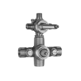 Jaclo® J-TH34-687 Thermostatic Valve With Built in 2-way 1/2 in MNPT Port Diverter/Volume Control with Shared Function and Shut-Off, 3/4 in FNPT Inlet x 3/4 in FNPT Outlet, 2 Ways, 60 psi Pressure, 12 gpm Flow Rate, Brass Body