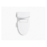 Kohler® 1381-HC-0 1-Piece Toilet With Skirted Trapway and Concealed Cord, Veil®, Elongated Bowl, 15-3/8 in H Rim, 12 in Rough-In, 0.8/1.28 gpf, White