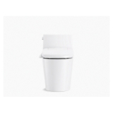 Kohler® 1381-HC-0 1-Piece Toilet With Skirted Trapway and Concealed Cord, Veil®, Elongated Bowl, 15-3/8 in H Rim, 12 in Rough-In, 0.8/1.28 gpf, White