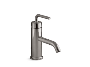 Kohler® 14402-4A-TT Purist® Tall Single Handle Bathroom Sink Faucet, 1.2 gpm Flow Rate, 2-1/2 in H Spout, 1 Handle, Touch-Activated Drain, 1 Faucet Hole, Vibrant® Titanium