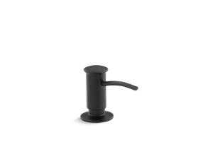 Kohler® 1895-7 Contemporary Soap Dispenser, Black, 3-7/16 in OAL, Solid Brass
