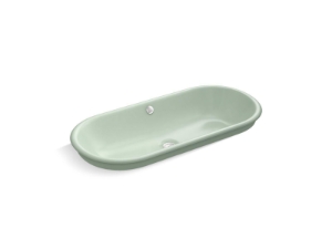 Kohler® 20213-PAG-42 Bathroom Sink, Undermount Mounting, Enameled Cast Iron, Aspen Exterior with Aspen Interior