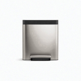 Kohler® 20942-BST Pantry Compact Step Can, 8 gal Capacity, 16-13/16 in L, Stainless Steel, Black